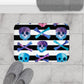 SKULLS AND STRIPES MICROFIBER BATH MAT