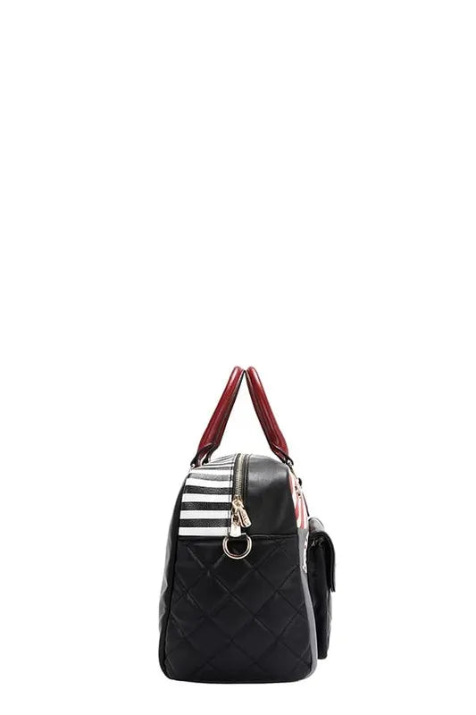 NICOLE LEE USA ECO-LEATHER BOSTON BAG