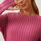 BASIC BAE FULL SIZE RIBBED THUMBHOLE SLEEVE T-SHIRT