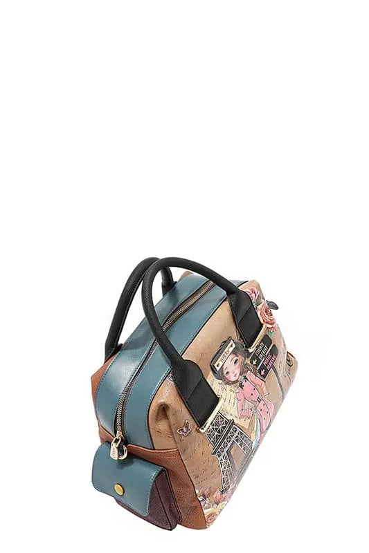 NICOLE LEE USA ECO-LEATHER BOSTON BAG