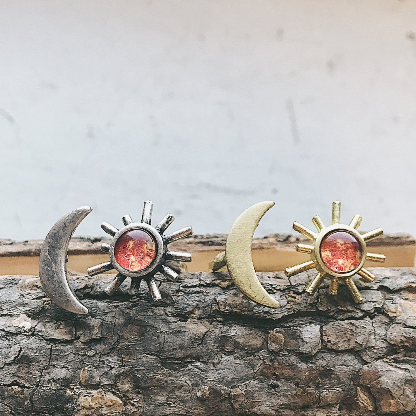 SUN AND MOON SCULPTURAL STATEMENT RING