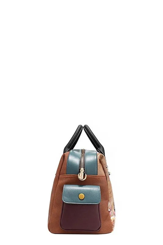 NICOLE LEE USA ECO-LEATHER BOSTON BAG