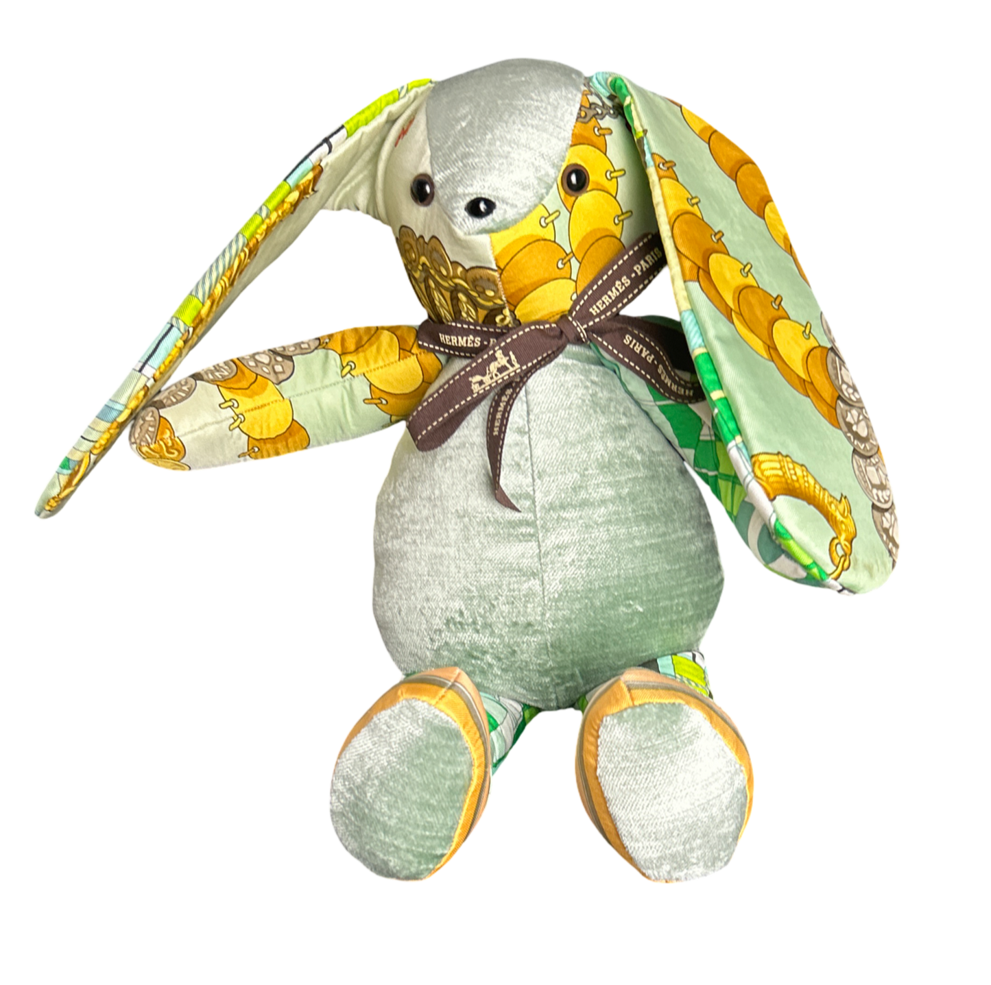 VINTAGE SILK SCARF PATCHWORK BUNNY