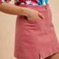 ANNIE WEAR COMFORT STRETCH COTTON SLIT DETAILED MINI SKIRT