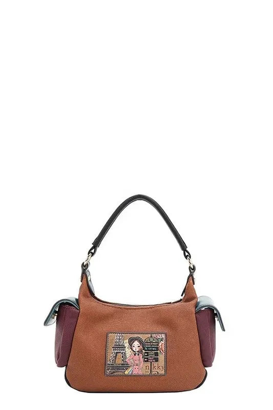 NICOLE LEE USA ECO-LEATHER SHOULDER BAG
