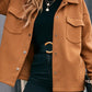 IVY LANE POCKETED SNAP DOWN DROPPED SHOULDER JACKET