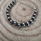 8mm Sterling Silver Pearls bracelet - 6.5 inch bracelet