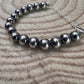 8mm Sterling Silver Pearls bracelet - 6.5 inch bracelet