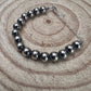8mm Sterling Silver Pearls bracelet - 6.5 inch bracelet