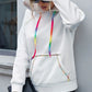 IVY LANE CONTRAST STITCHING DRAWSTRING RAGLAN SLEEVE HOODIE