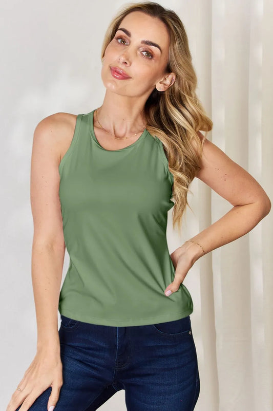 BASIC BAE FULL SIZE ROUND NECK RACERBACK TANK