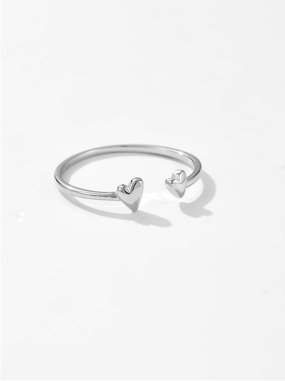 925 STERLING SILVER HEART OPEN RING-Thriftique Marketplace