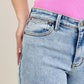 JUDY BLUE FULL SIZE HIGH WAIST STONE WASH STRAIGHT JEANS PLUS SIZE