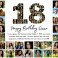 18th Birthday Photo Collage Canva Template – Customizable Milestone Keepsake