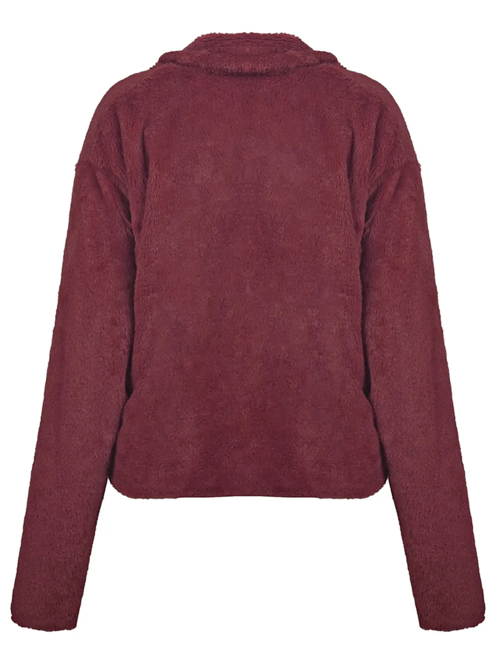 IVY LANE PLUSH OPEN FRONT DROPPED SHOULDER JACKET