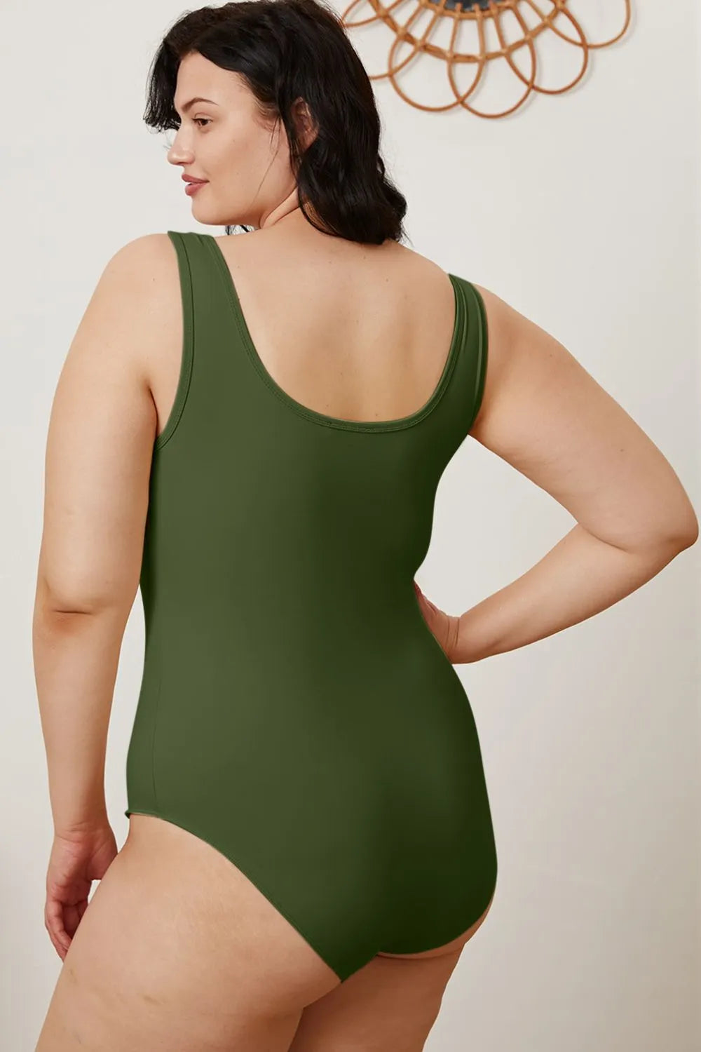 BASIC BAE FULL SIZE SQUARE NECK SLEEVELESS BODYSUIT