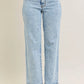 JUDY BLUE FULL SIZE HIGH WAIST STONE WASH STRAIGHT JEANS PLUS SIZE