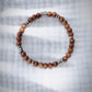 STRETCHY MEN'S UNISEX SILVER SANDALWOOD BRACELET - LANAKILA