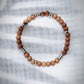 STRETCHY MEN'S UNISEX SILVER SANDALWOOD BRACELET - LANAKILA