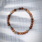 STRETCHY MEN'S UNISEX SILVER SANDALWOOD BRACELET - LANAKILA