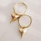 STATEMENT SHARK TOOTH HOOP EARRINGS - MANO