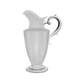 TALL WHITE ACRYLIC PITCHER - AQUA