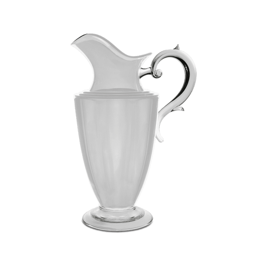 TALL WHITE ACRYLIC PITCHER - AQUA