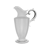 TALL WHITE ACRYLIC PITCHER - AQUA