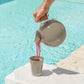 TAUPE ACRYLIC PITCHER - AQUA