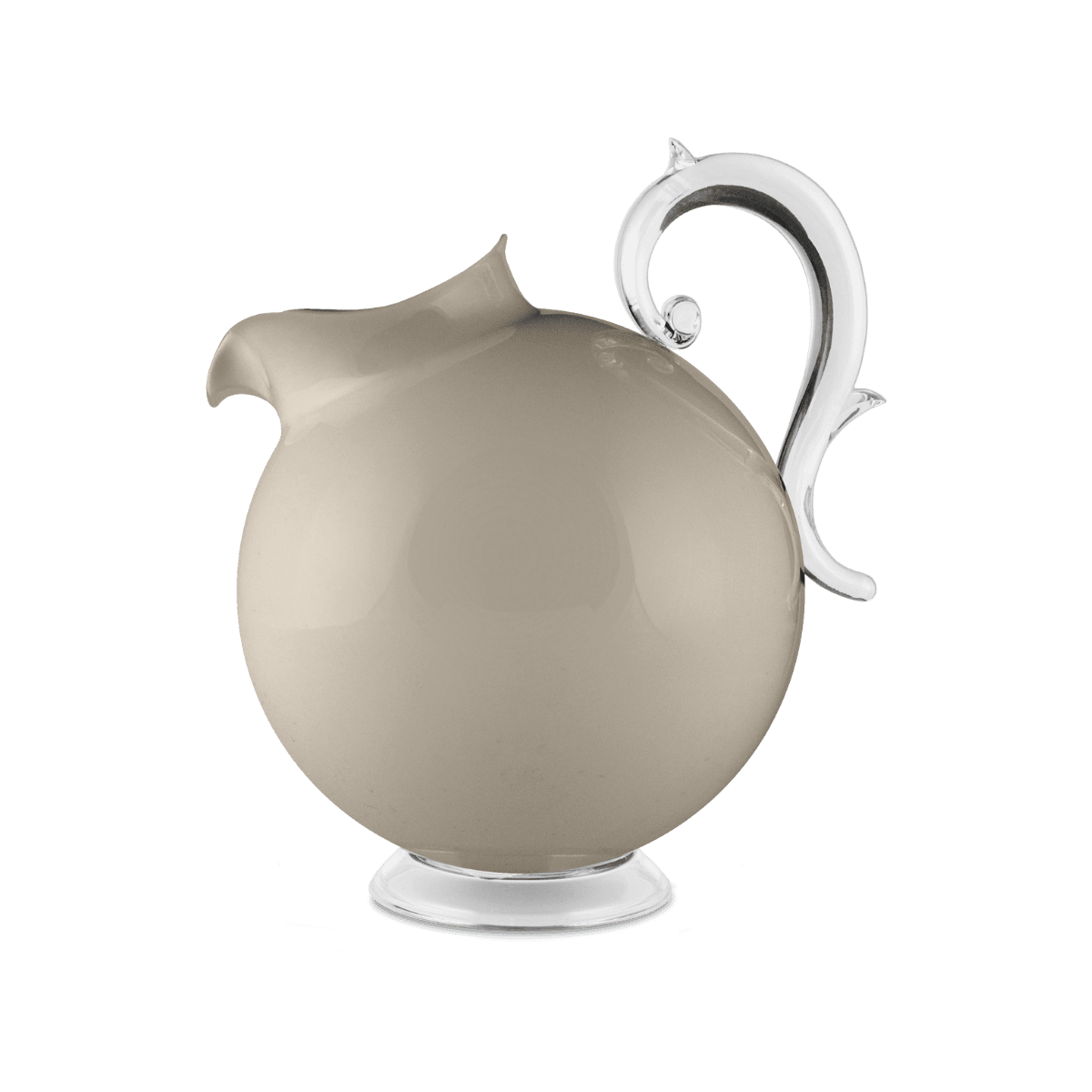 TAUPE ACRYLIC PITCHER - AQUA