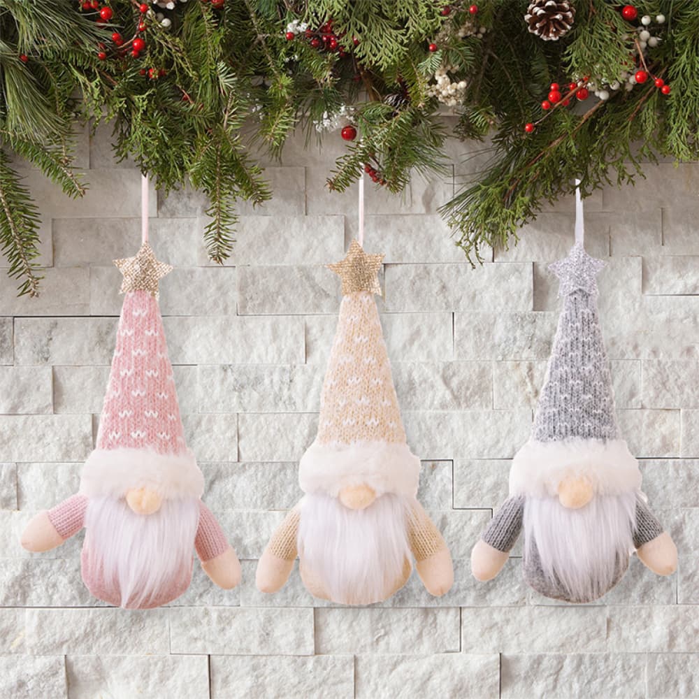 ASSORTED 2-PIECE FACELESS GNOME HANGING WIDGETS-Thriftique Marketplace