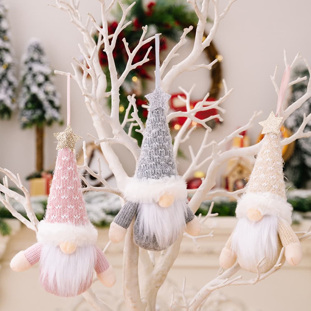 ASSORTED 2-PIECE FACELESS GNOME HANGING WIDGETS-Thriftique Marketplace