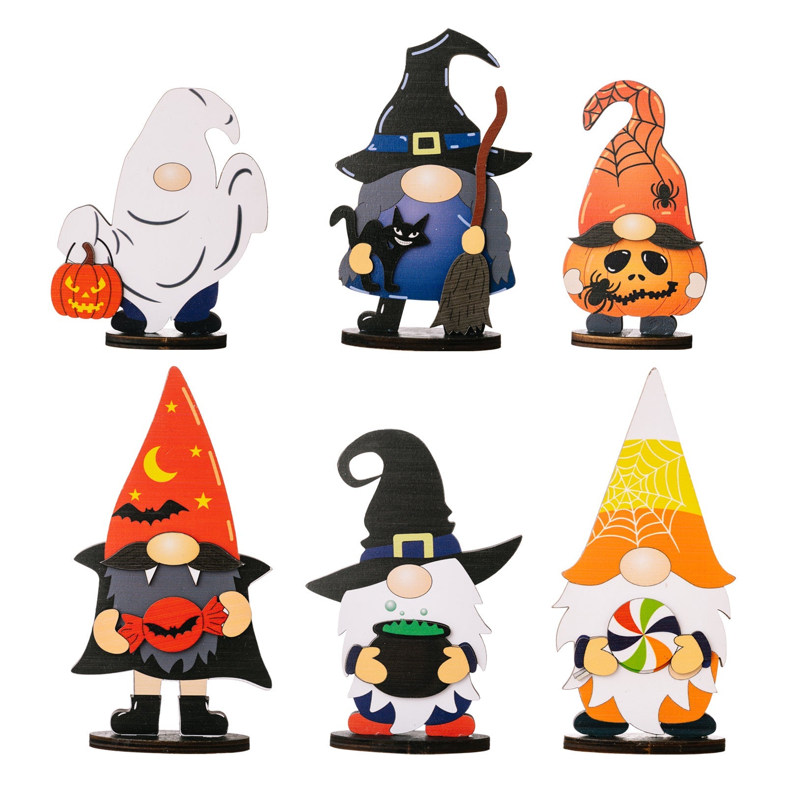 ASSORTED 2-PIECE HALLOWEEN ELEMENT ORNAMENTS-Thriftique Marketplace