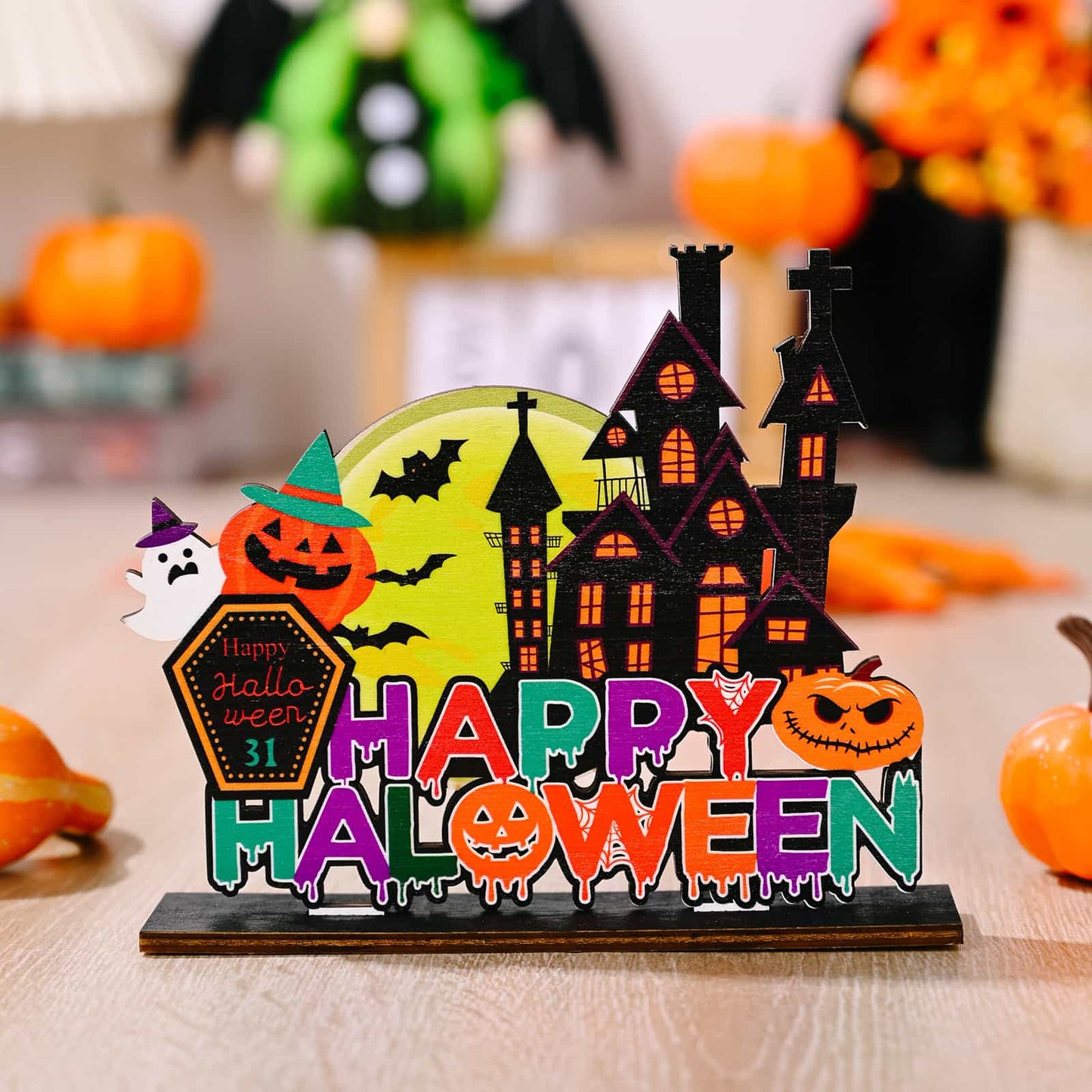 ASSORTED 2-PIECE HALLOWEEN ELEMENT ORNAMENTS-Thriftique Marketplace