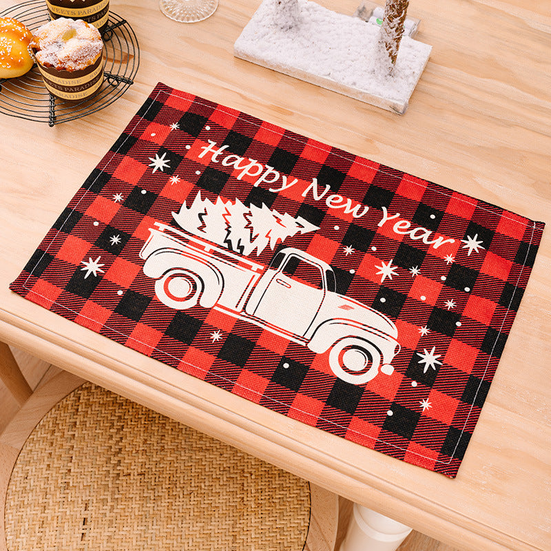 ASSORTED 2-PIECE PLAID PLACEMATS-Thriftique Marketplace