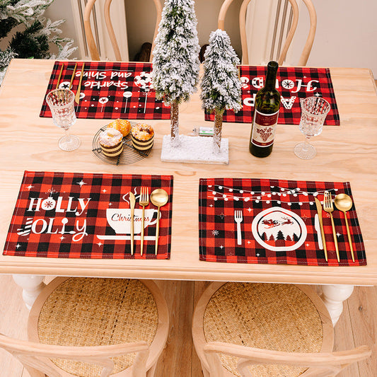 ASSORTED 2-PIECE PLAID PLACEMATS-Thriftique Marketplace