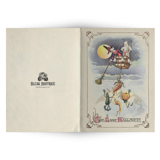 THE MAGIC HALLOWEEN ANTIQUE GREETING CARD
