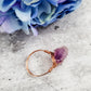 AMETHYST WIRE WRAPPED RAW CRYSTAL RING