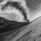 TORNADO BEACH SCENE, STORMY SKIES, BLACK AND WHITE DRAMA, NATURE PHOTOGRAPHY, FRAMED CANVAS PRINT, OFFICE WALL ART, MOODY MINIMALIST DECOR