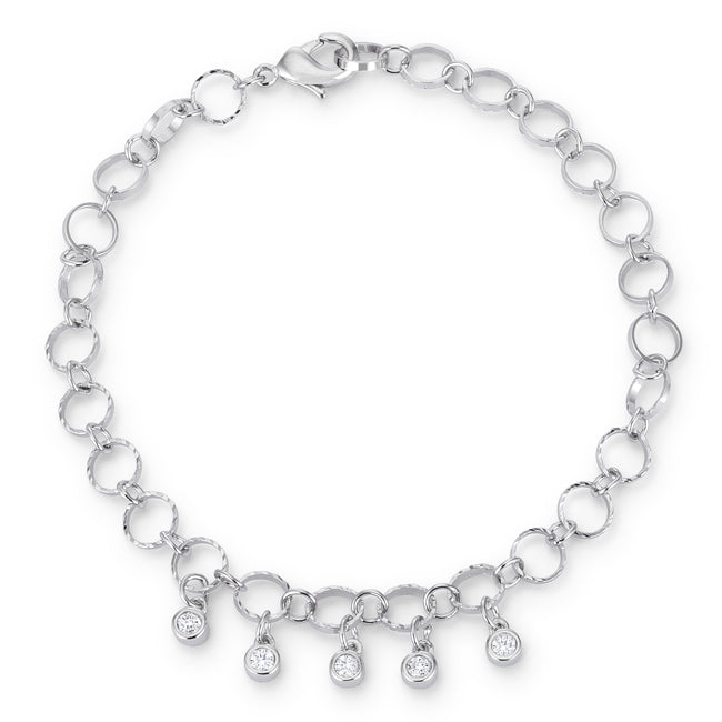 .55 CT STUNNING 8 BRACELET WITH CZ CHARMS
