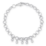 .55 CT STUNNING 8 BRACELET WITH CZ CHARMS