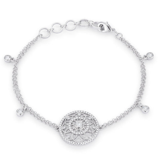 .5 CT BRACELET WITH INTERLOCKING CIRCLES AND CZ