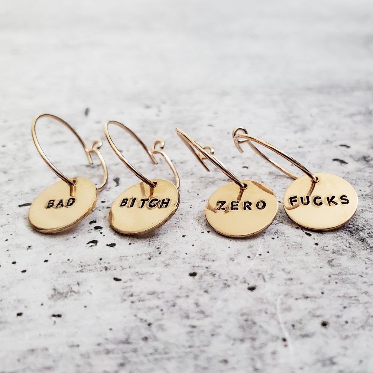 BAD BITCH HOOP EARRINGS