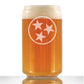 TENNESSEE FLAG BEER CAN PINT GLASS - STATE THEMED DRINKING DECOR AND GIFTS FOR TENNESSEAN WOMEN & MEN - 16 OZ GLASSES