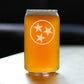 TENNESSEE FLAG BEER CAN PINT GLASS - STATE THEMED DRINKING DECOR AND GIFTS FOR TENNESSEAN WOMEN & MEN - 16 OZ GLASSES
