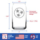 TENNESSEE FLAG BEER CAN PINT GLASS - STATE THEMED DRINKING DECOR AND GIFTS FOR TENNESSEAN WOMEN & MEN - 16 OZ GLASSES