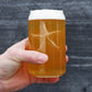 STARFISH BEER CAN PINT GLASS - BEACH THEMED DECOR AND DECORATIVE OCEAN GLASSWARE GIFTS FOR WOMEN AND MEN - 16 OZ GLASSES
