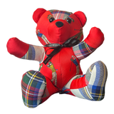 TEE TIME VINTAGE SILK SCARF PATCHWORK TEDDY BEAR