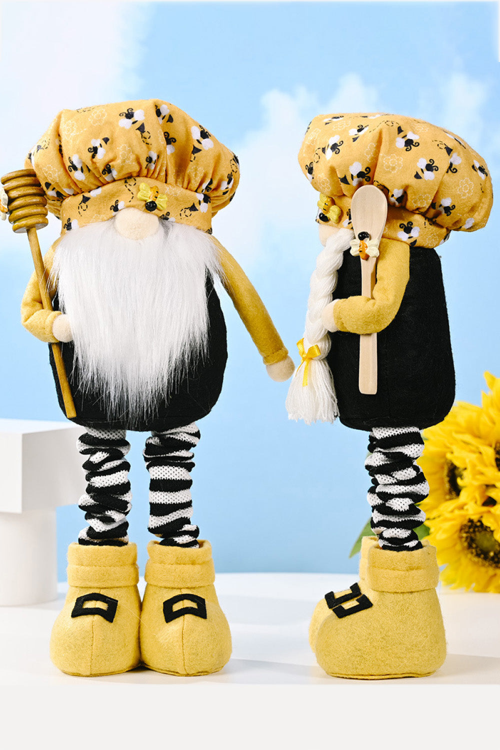 BEE PRINT TELESCOPIC LEG GNOME-Thriftique Marketplace