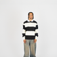 THE LABEL STRIPED RUGBY POLO